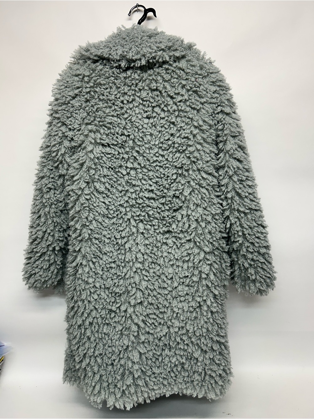Women’s Plush Teddy Coat - Light Gray Sherpa size xs NWT - Picture 4 of 6